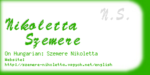 nikoletta szemere business card